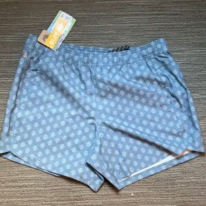 Adidas Light Blue Patterned Swim Shorts
